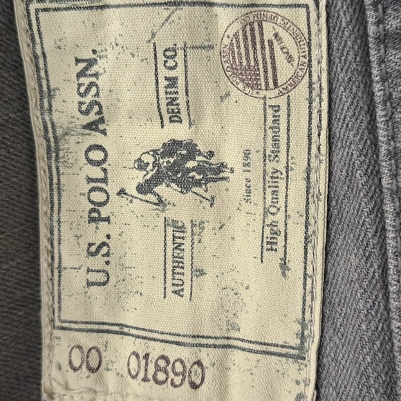 U.S. Polo Assn. W30 L30 Grey Jeans 100% Cotton Zipper Fly 5 Pocket - Picture 5 of 5